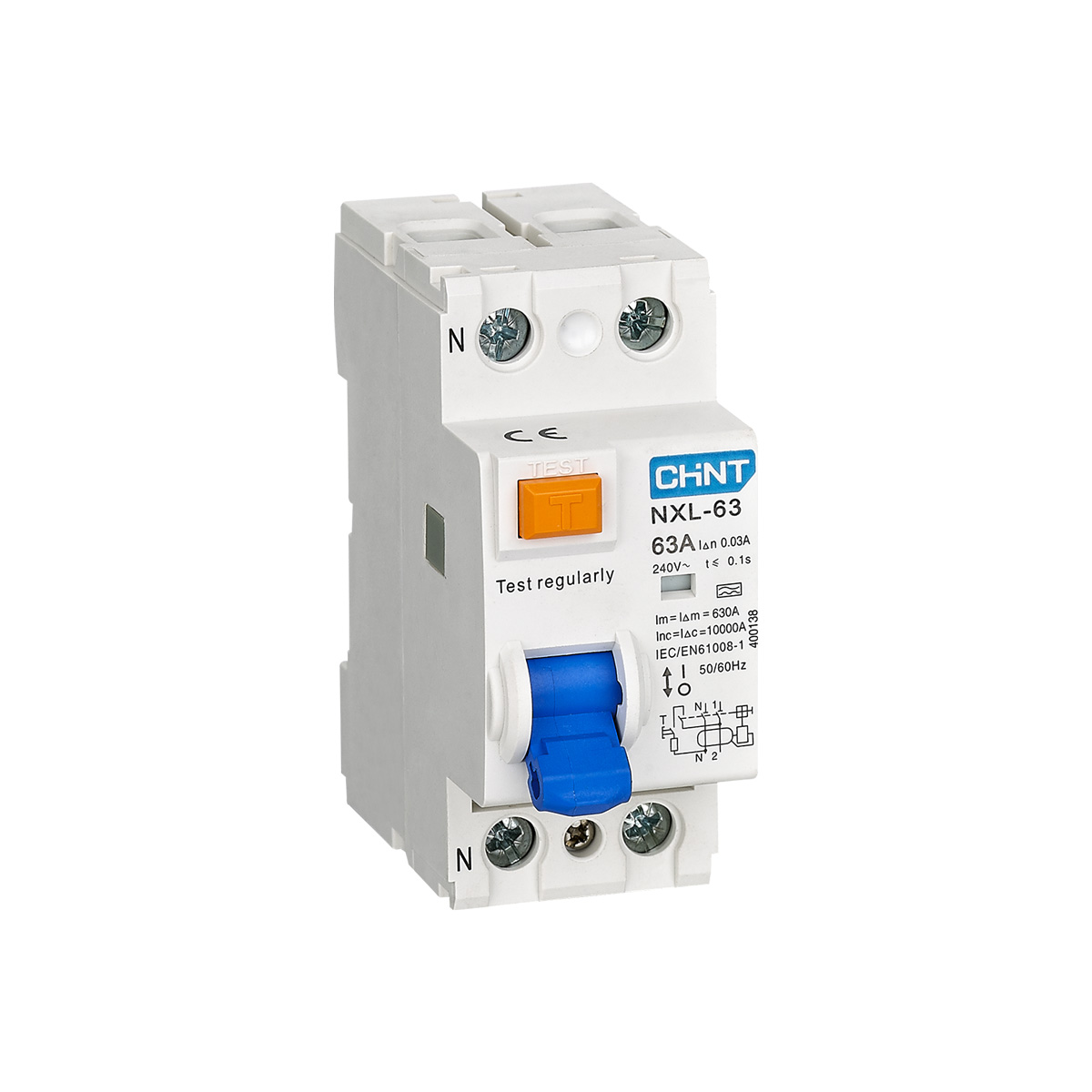 RCCB CHINT NL1-100 2P AC-S 10kA
