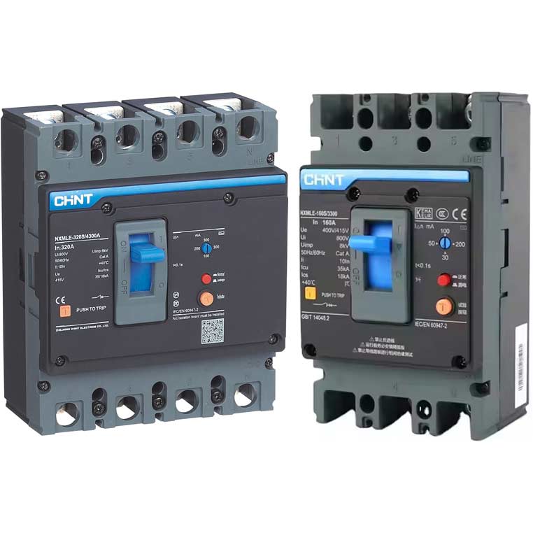 MCCB CHINT 4P NXMLE-630H chống rò điện Loại B