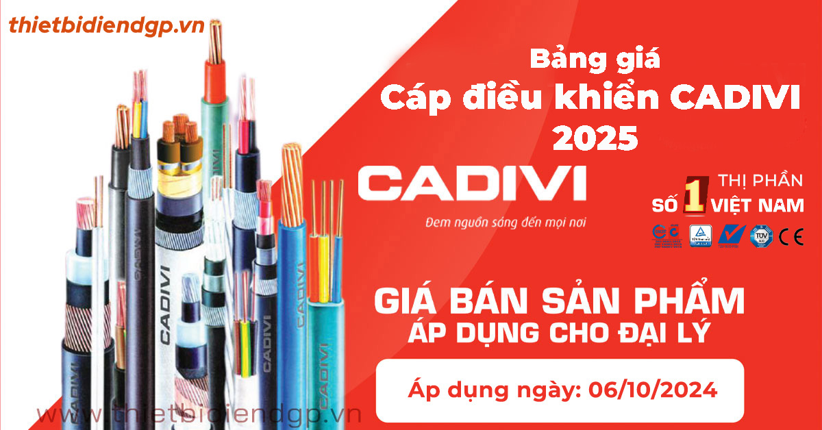 Catalogue Cáp điều khiển CADIVI 2025