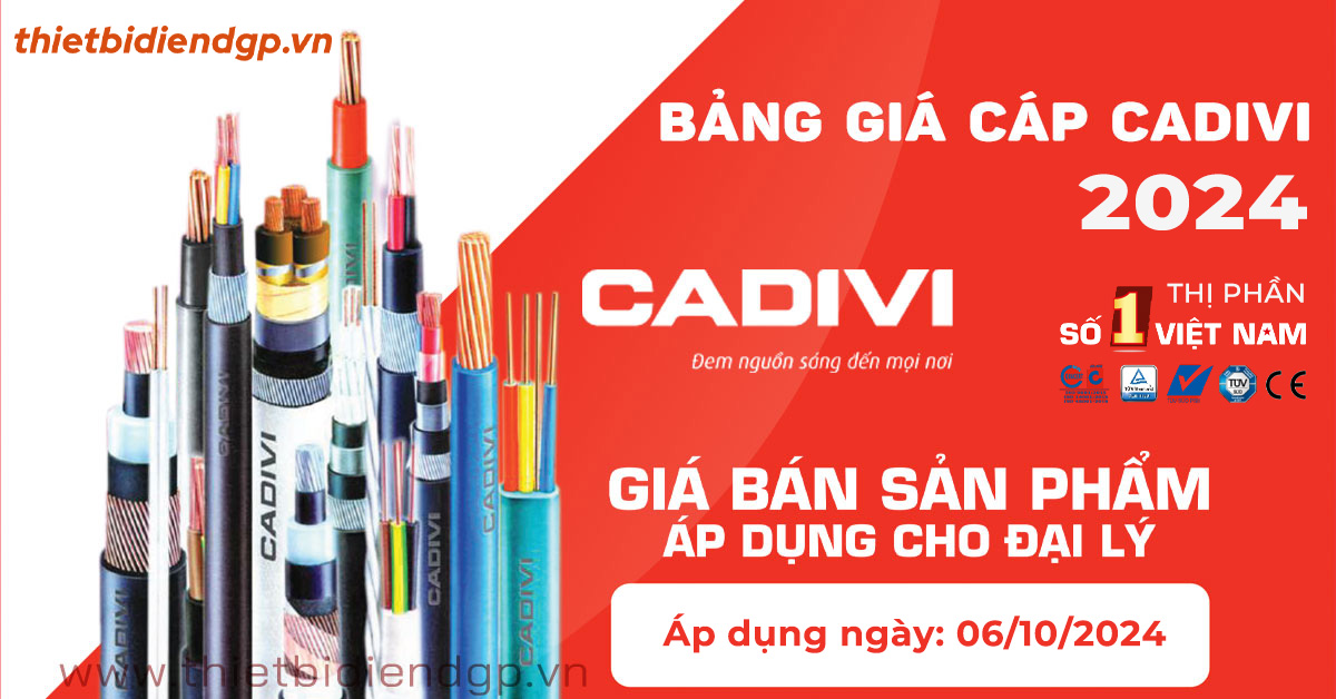 Bảng Giá Cáp Điện CADIVI mới nhất 2024