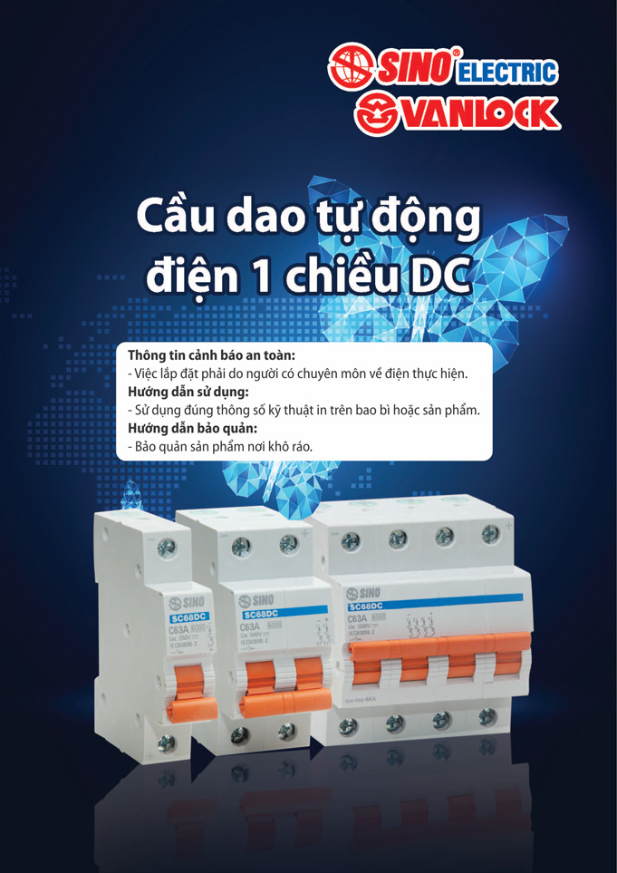 Catalogue Cầu dao tự động điện 1 chiều DC SINO 2024