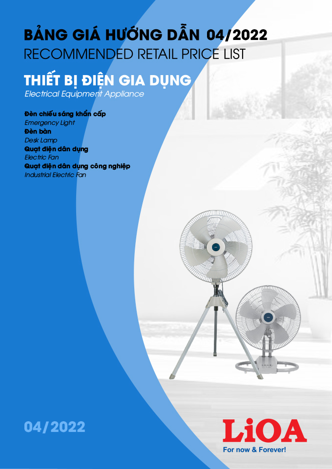 BẢNG GIÁ LIOA Thiết bị điện Gia dụng 04/2022