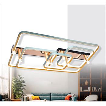 Đèn ốp trần trang trí Andora chữ nhật L1050 x W850 x H170 - LED 3 CĐ + Remote ML-7202