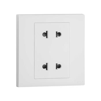 Bộ ổ cắm đôi 2 chấu, 16A MEC31047WH