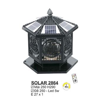 Đèn trụ cổng năng lượng mặt trời Sano SOLAR 2864 3 màu SOLAR 2864