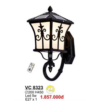 Đèn vách ngoài trời Sano Led 5W 3 màu Ø200xH450 SOLAR 8323