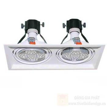 Đèn downlight âm trần hợp kim nhôm cao cấp vuông L330*W180*H140-35W*2, khoét lỗ Ø310*160 AT-106 PAR