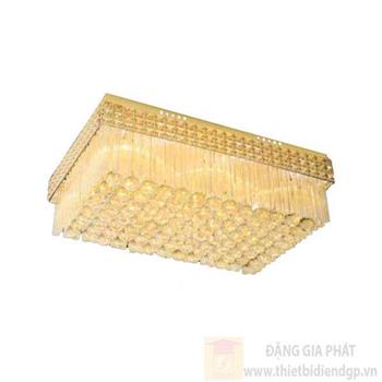 Đèn mâm ốp trần pha lê Sano Ø460xL650xH330mm E14x8 Led SMD remote MPL 3070