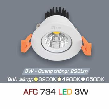 Đèn âm trần downlight Anfaco AFC 734 3W AFC 734 3W