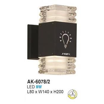 Đèn gắn tường Ø80*W140*H200 - LED 9W - 3 màu AK-6078/2