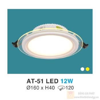 Đèn âm trần kiếng tròn 12W AT-51 LED