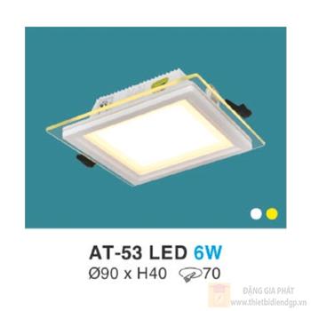 Đèn âm trần kiếng vuông 6W AT-53 LED