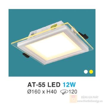 Đèn âm trần kiếng vuông 12W AT-55 LED