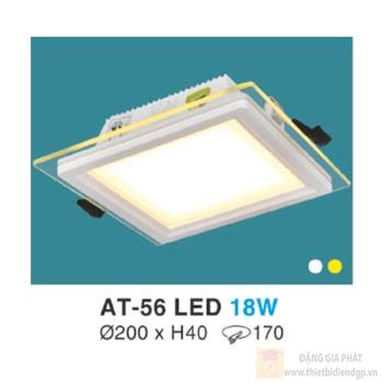 Đèn âm trần kiếng vuông 18W AT-56 LED