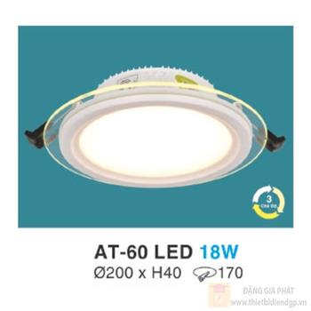 Đèn âm trần kiếng tròn 3 chế độ ánh sáng 18W AT-60 LED