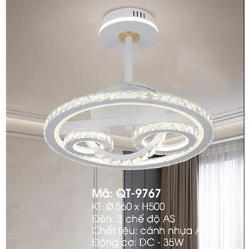 Quạt trần đèn trang trí Verona QT-9767 Ø560 x H500 QT-9767