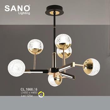 Đèn chùm LED 125W Sano Ø650*H450 - 3 màu ánh sáng CL 1668/6