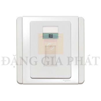 Ổ cắm đơn điện thoại 1 Gang Tel Outlet W.Shutter E3031RJ_WW_G19