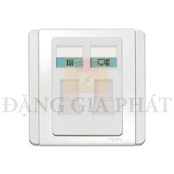 Ổ điện thoại + dữ liệu /Tel Outlet + Data Cat5e Outlet W. Shutter E3032TD_WW_G19