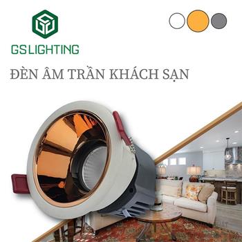 Đèn âm trần khách sạn GSATKS - ATLAS vành vàng GSATKS - ATLAS