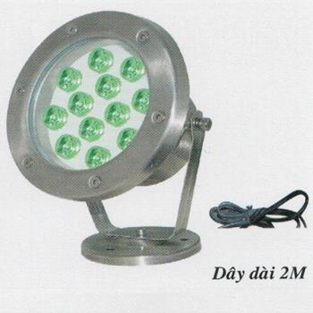 Đèn led âm nước HB 12W màu xanh dương và lá HB 12W