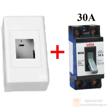 Bộ 1 MCCB 30A lắp nổi (SEMCCB; MCCB2P1E/30A) LIOA dòng E18/E18S KH/MCCB-04