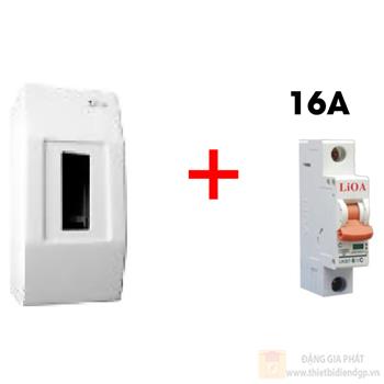 Bộ 1 MCB 1P 16A lắp nổi (SE4CC1; MCB1016/4,5) LIOA dòng E18/E18S KH/SE4CC-03