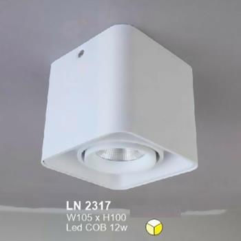 Đèn lon led cao cấp W105 x H100 vỏ trắng LN-2317