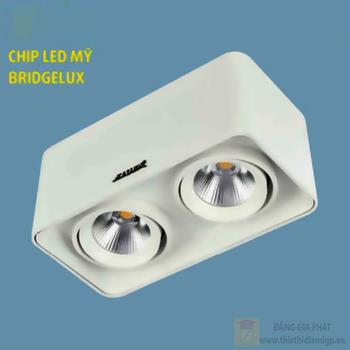 Đèn downlight ốp nổi led COB L105*W200*H100-10W*2, vỏ màu trắng LN-29 LED