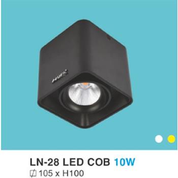 Đèn downlight ốp nổi led COB L105*W105*H100-10W, vỏ màu đen LN-28 LED