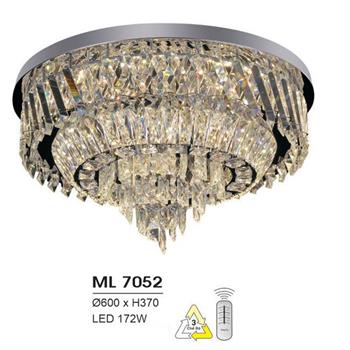 Đèn mâm led trang trí Hufa Ø600*H370 - LED 172W, ánh sáng 3 chế độ ML 7052