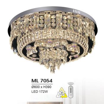 Đèn mâm led trang trí Hufa Ø600*H390 - LED 172W, ánh sáng 3 chế độ ML 7054