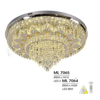 Đèn mâm led trang trí Hufa Ø800*H410 - LED 200W, ánh sáng 3 chế độ ML 7065