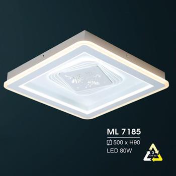 Đèn mâm led trang trí Hufa Ø500*H90 - LED 80W, ánh sáng 3 chế độ ML 7185