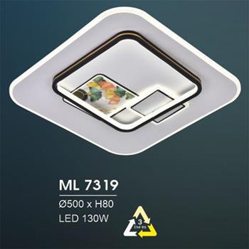 Đèn mâm led trang trí Hufa Ø480*H80 - LED 130W, ánh sáng 3 chế độ ML 7319