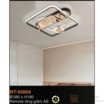 Đèn mâm led có remote tăng giảm ánh sáng Verona Ø580*H180 - 3 chế độ MT-9306A