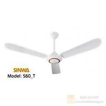 Quạt trần Sinwa 3 cánh sắt S60_T màu trắng  S60_T 