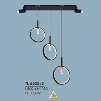 Đèn treo led trang trí L800*H1000 - LED 58W, ánh sáng 3 chế độ TL 6535/3