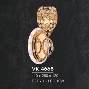 Đèn vách kính 110*260*120 - E27*1 + LED 10W VK 4668