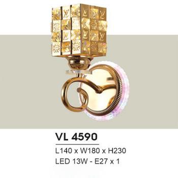 Đèn vách Led 13W + E27*1 - L140*W180*H230 VL 4590