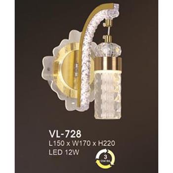 Đèn vách led trang trí trong nhà L150*W170*H220 - 12W, 3 màu ánh sáng VL 728