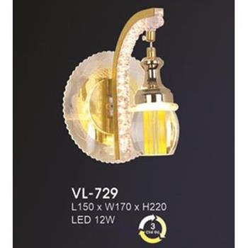 Đèn vách led trang trí trong nhà L150*W170*H220 - 12W, 3 màu ánh sáng VL 729