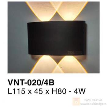 Đèn vách ngoài trời Verona L115*45*H80 - 4W - vỏ đen VNT-020/4B