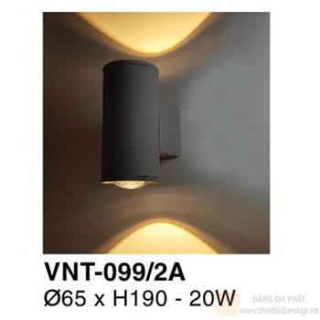 Đèn vách ngoài trời Verona Ø65*H190 - 20W - vỏ xám VNT-099/2A