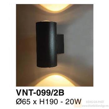 Đèn vách ngoài trời Verona Ø65*H190 - 20W - vỏ đen VNT-099/2B