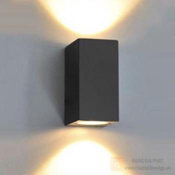 Đèn led ốp tường vinaled vuông 14W mẫu E vỏ đen WL3-DB2x7