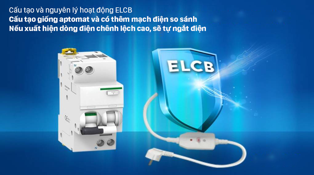  Cầu dao ELCB – chống quá tải, ngắn mạch và chống rò