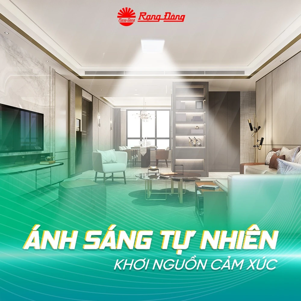 Đèn ốp trần Rạng Đông với công nghệ chip LED Hàn Quốc cho ánh sáng trung thực tự nhiên và tiết kiệm điện năng