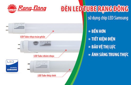 Bóng đèn tube led Rạng Đông