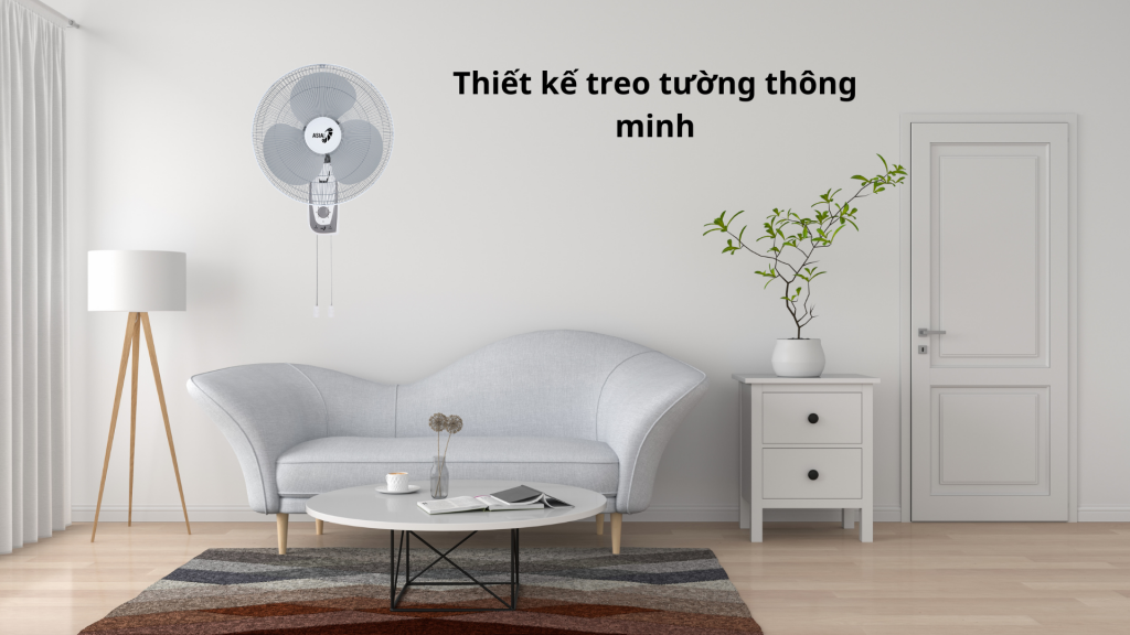 Quạt treo tường thiết kế tiện lợi, tiết kiệm không gian